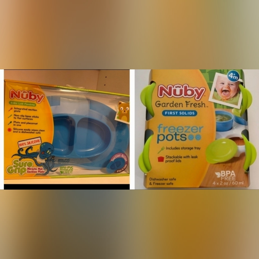 NUBY Blue and Green Feeding Set for Toddlers